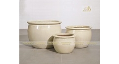 CREAM GLAZED CERAMIC